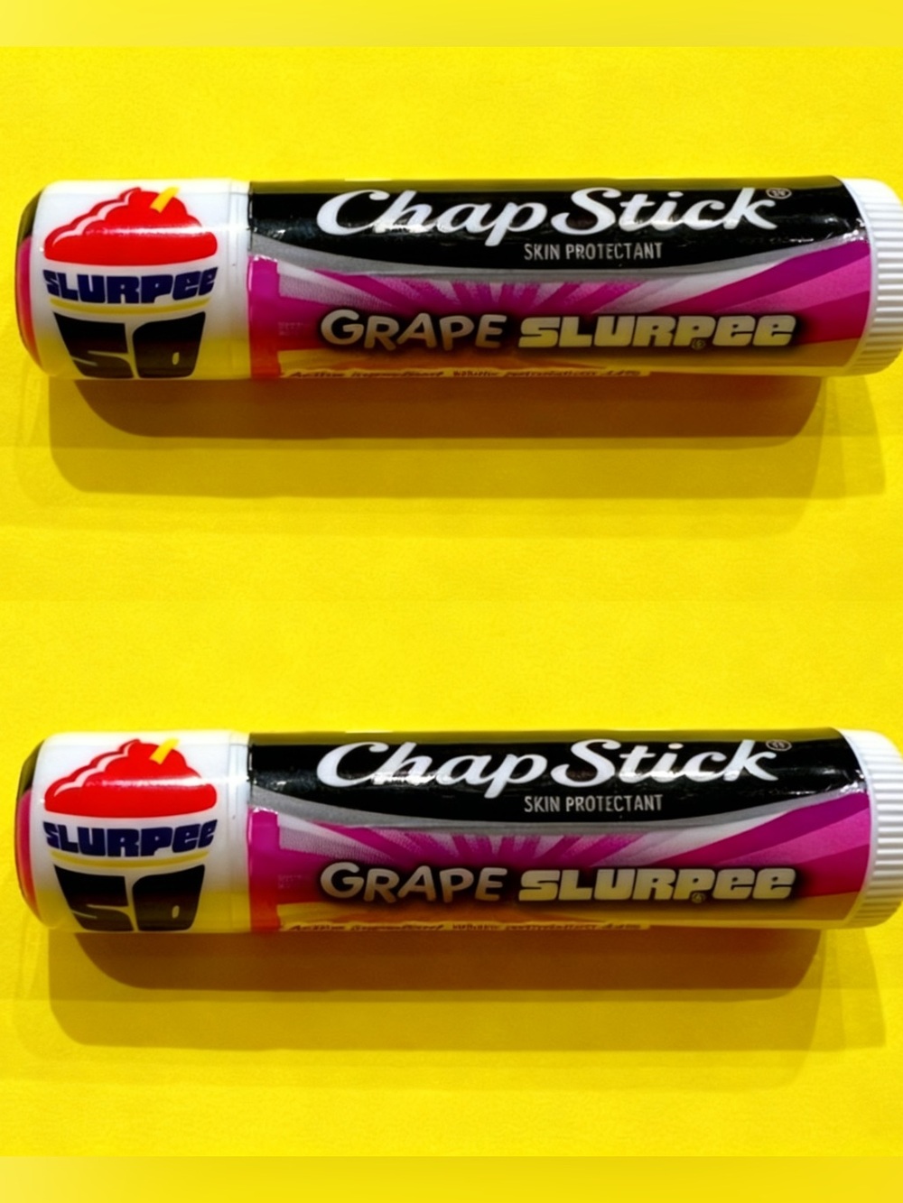 2 Rare ChapStick GRAPE SLURPEE Lip Balms Limited Edition VHTF